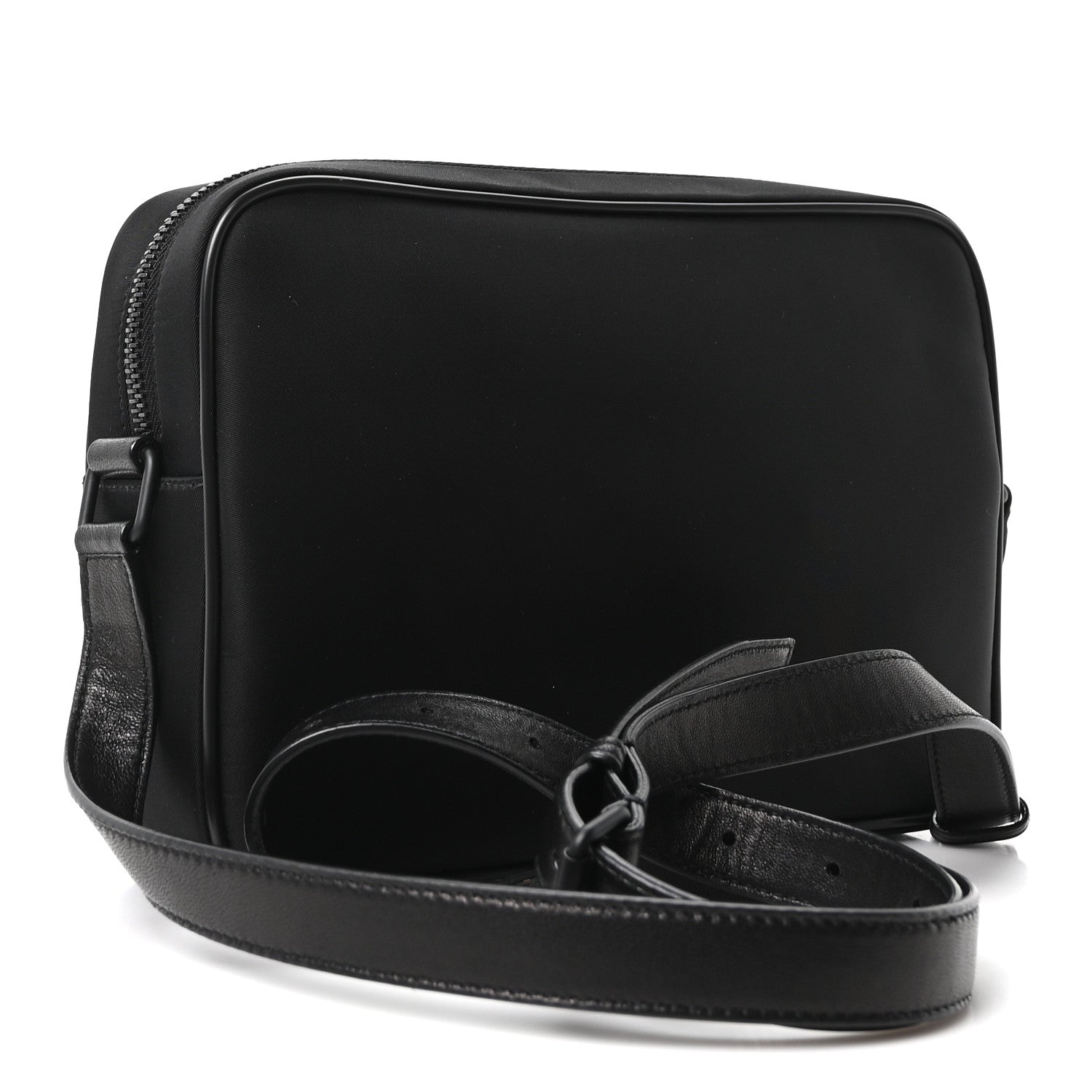 Saint Laurent Lambskin Nylon Camp Camera Bag Black 3 of 11