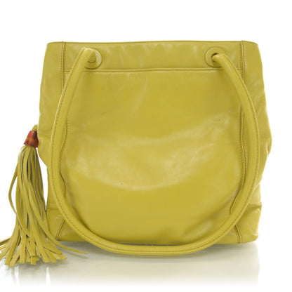 Chanel Leather Tassel Bag Yellow 11 of 20