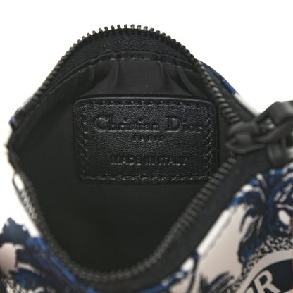 Christian Dior Technical Fabric Embroidered Palm Tree Toile De Jouy DiorTravel Multifunction Pouch Blue 9 of 14