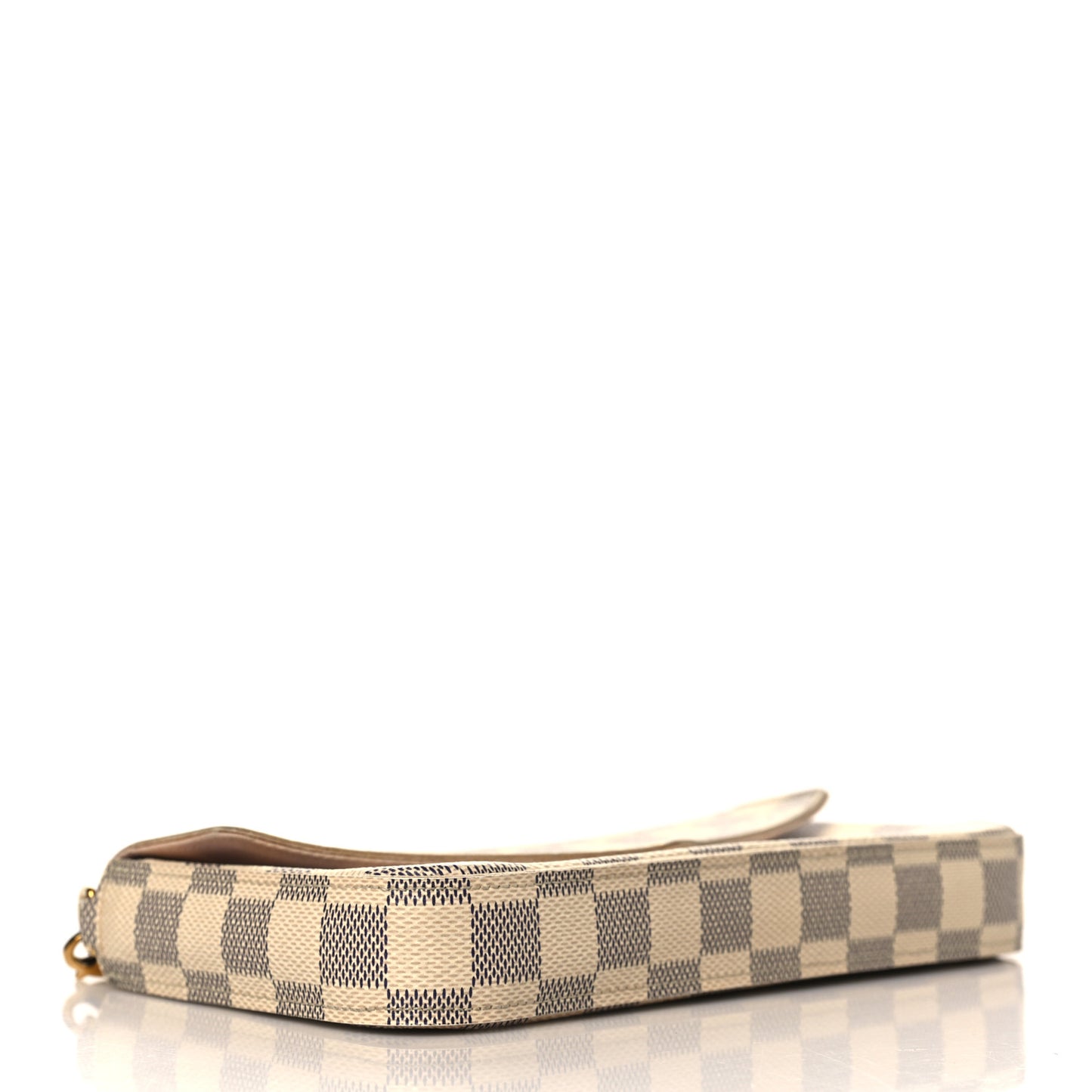 Damier Azur Pochette Felicie Chain Wallet Rose Ballerine
