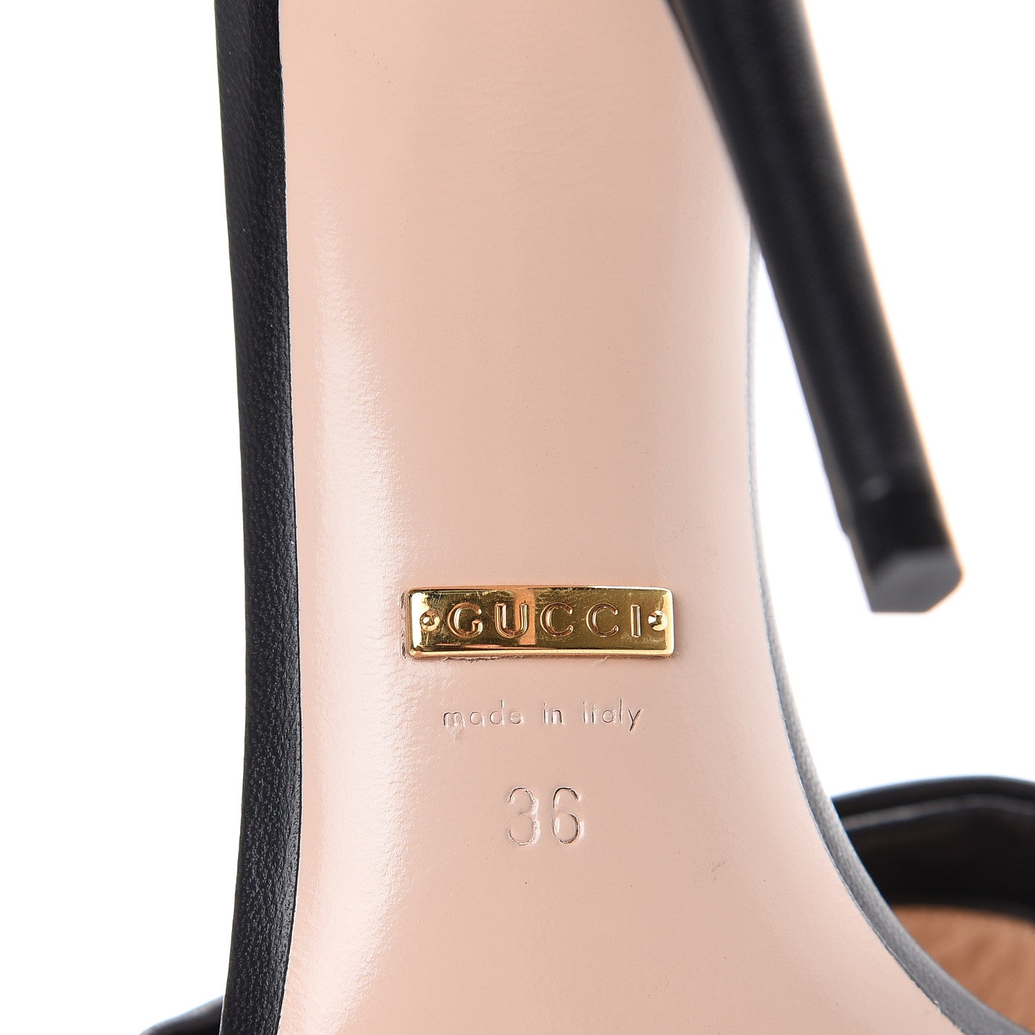 Gucci Nappa Ilse Pleated Bow Sandals 36 Black 8 of 9