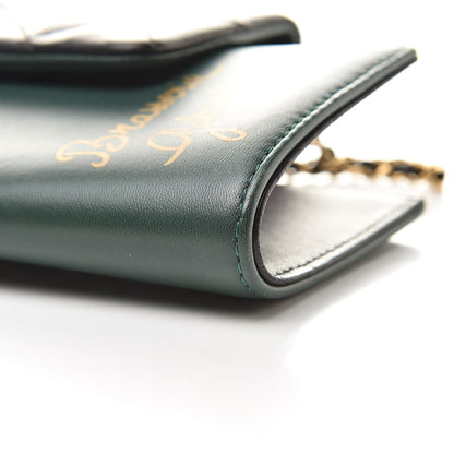 Chanel Calfskin Quilted Brasserie Gabrielle Menu CC Clutch Green 10 of 12