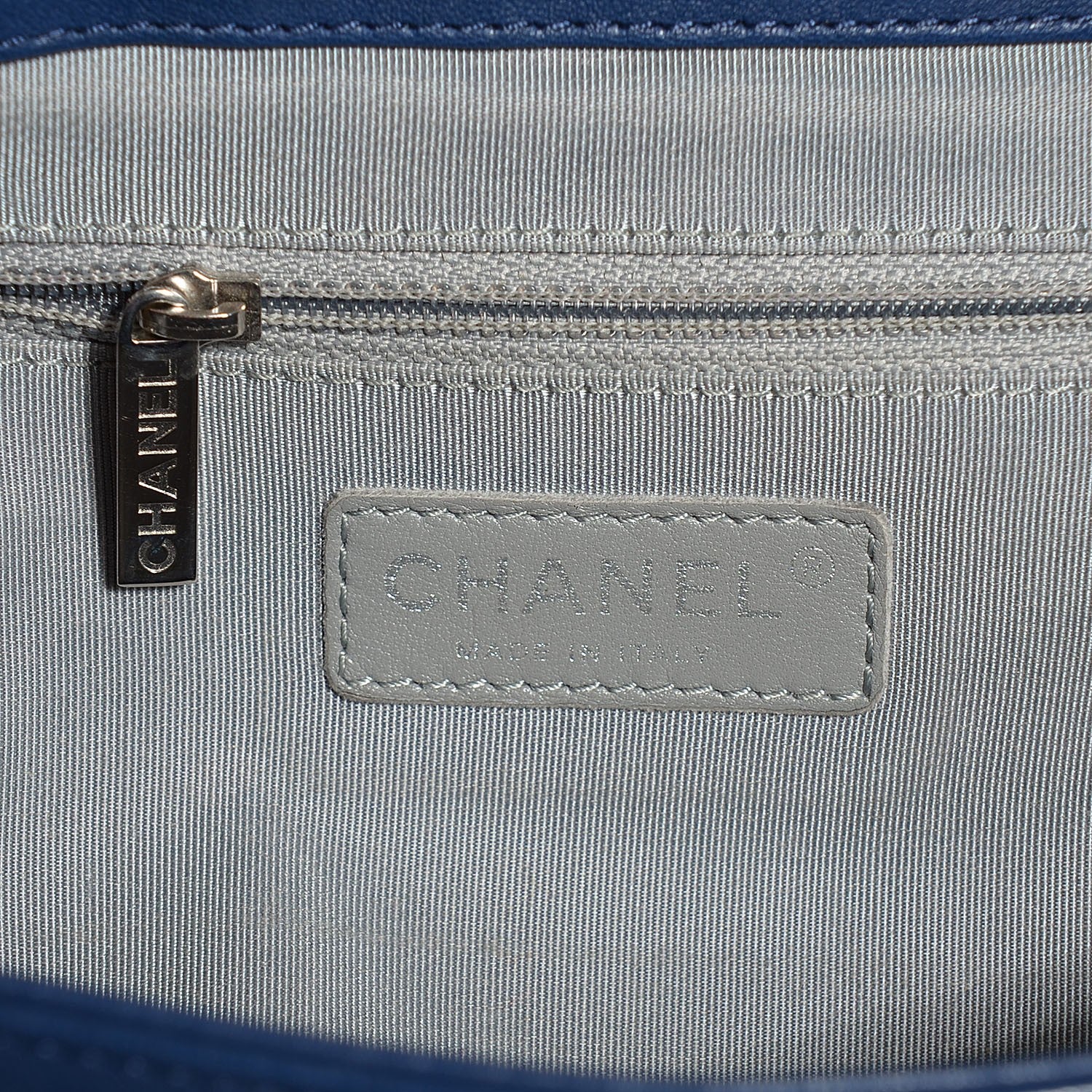 Chanel Washed Lambskin Medium Chain Around Messenger Navy Blue 7 of 8