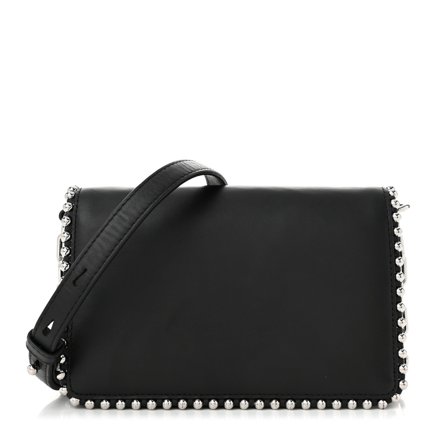 Alexander Wang Calfskin Studded Attica Biker Shoulder Bag Black 1 of 10