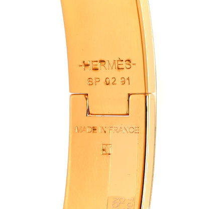 Hermes Enamel Narrow Clic Clac H Bracelet GM Black 4 of 5