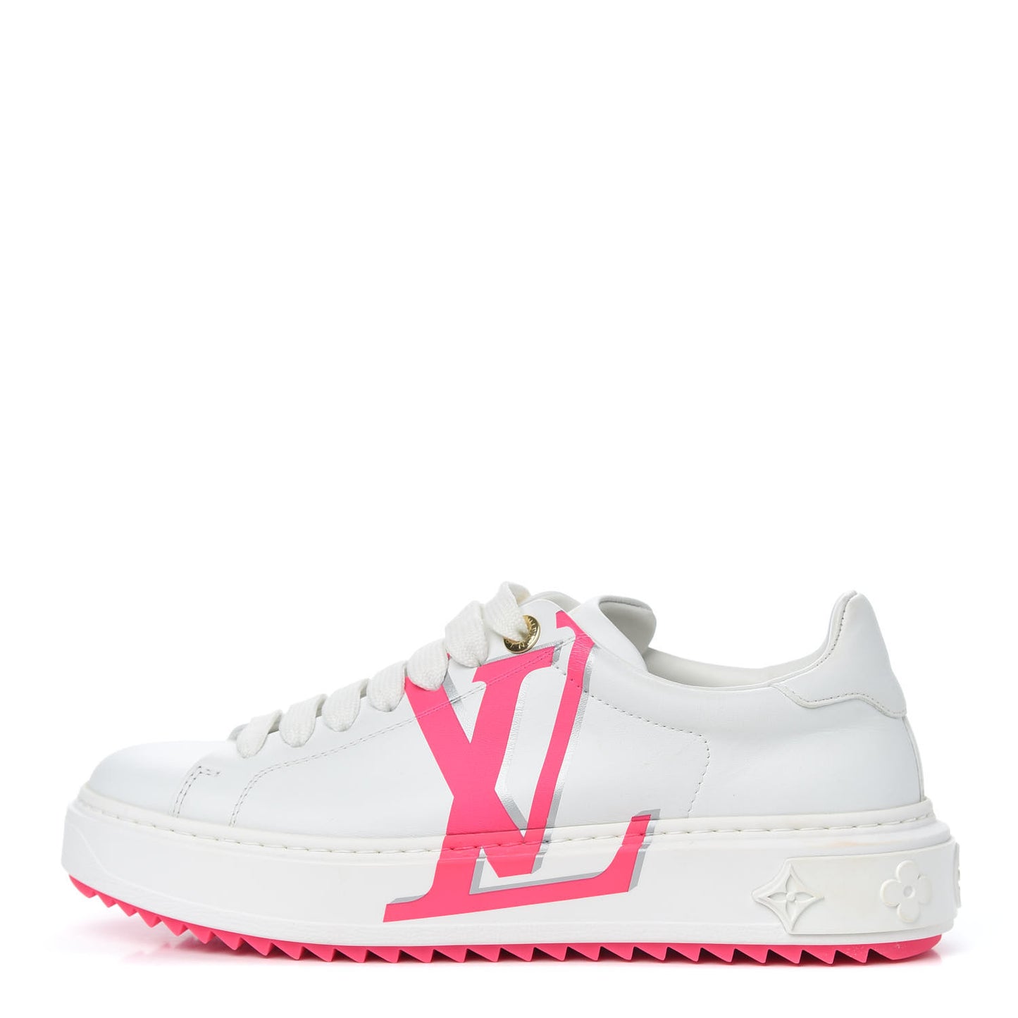 Monogram Time Out Sneakers 37.5 White Rose