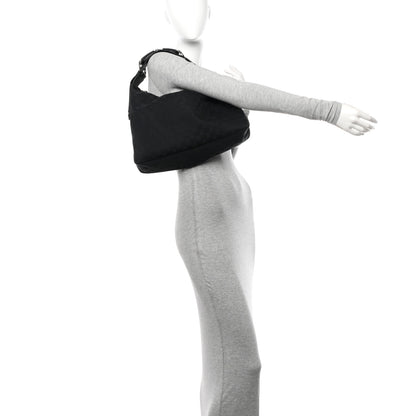 Gucci Monogram Medium Horsebit Chain Hobo Black 2 of 10