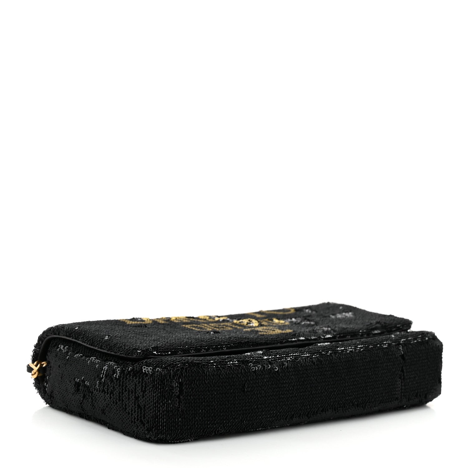 Chanel Sequin Paris Cosmopolite Dare To Disturb Flap Black Gold 4 of 10