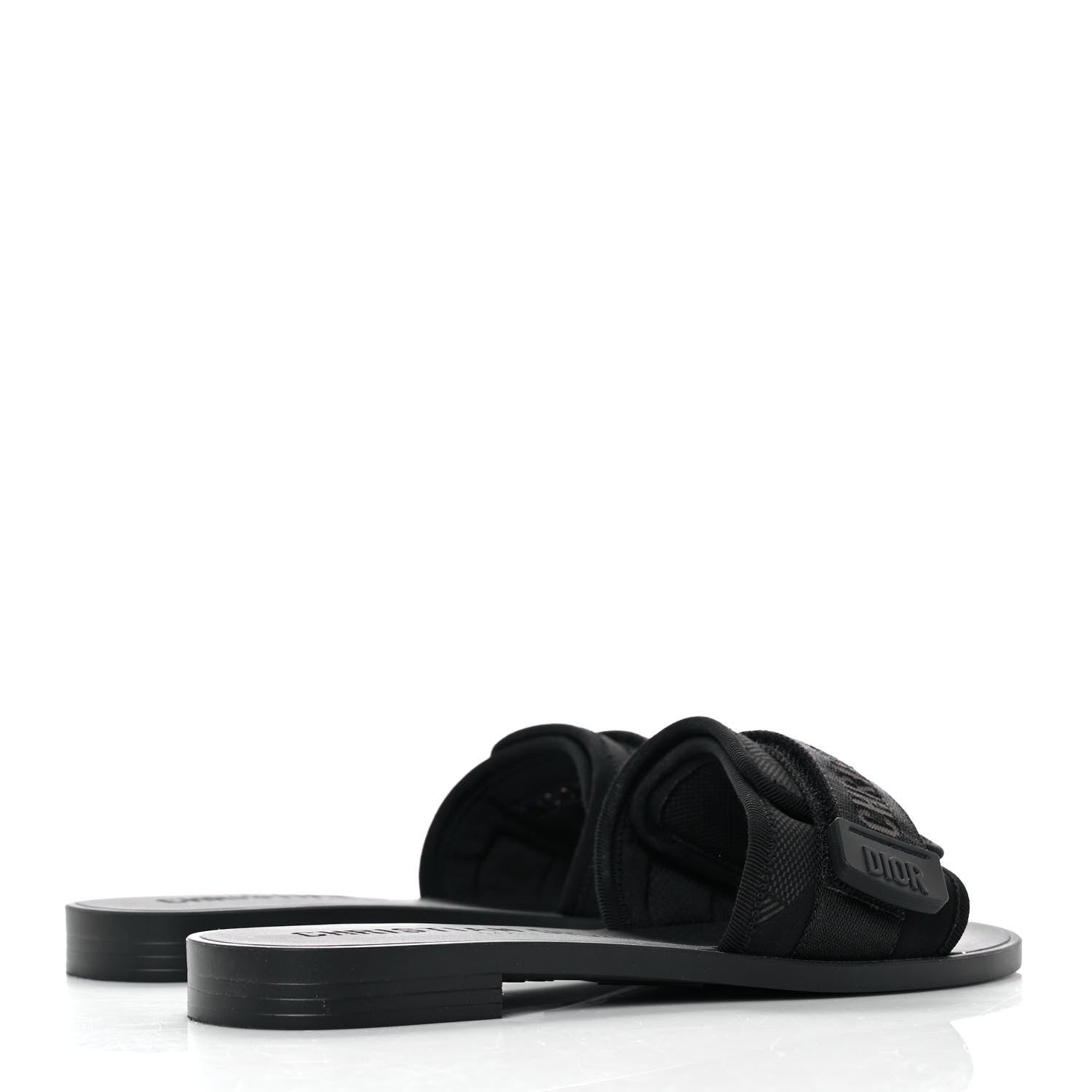 Christian Dior Technical Stretch Fabric Camouflage Dio(r)evolution Slide Sandals 35 Black Military 4 of 8