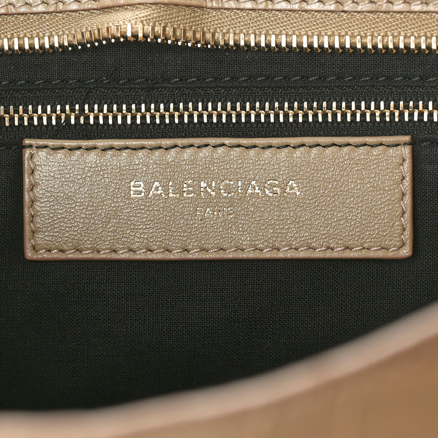 Calfskin Crocodile Embossed Classic Gold Hardware City Beige Latte