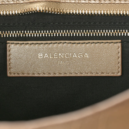 Balenciaga Calfskin Crocodile Embossed Classic Gold Hardware City Beige Latte 7 of 11