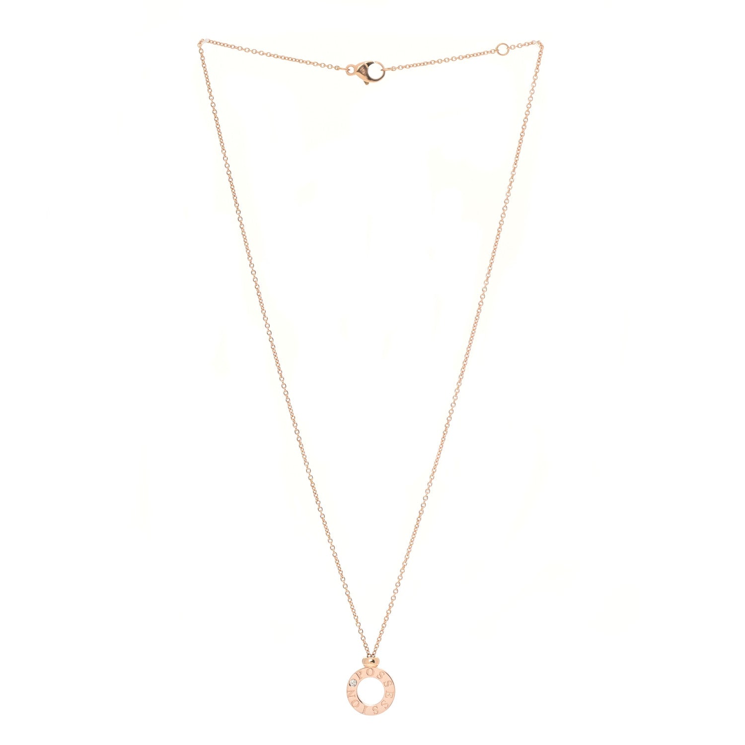 Piaget 18K Rose Gold Diamond Possession Circle Pendant Necklace 3 of 6
