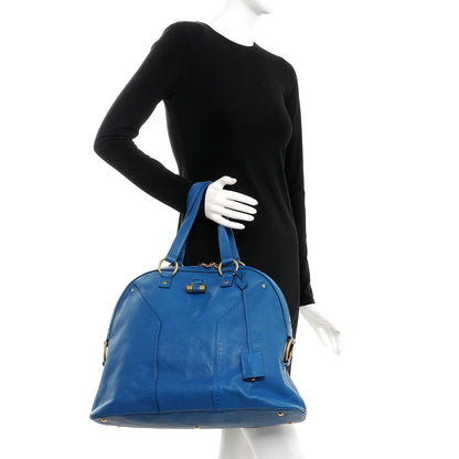 Saint Laurent Calfskin Oversized Muse Turquoise 2 of 10