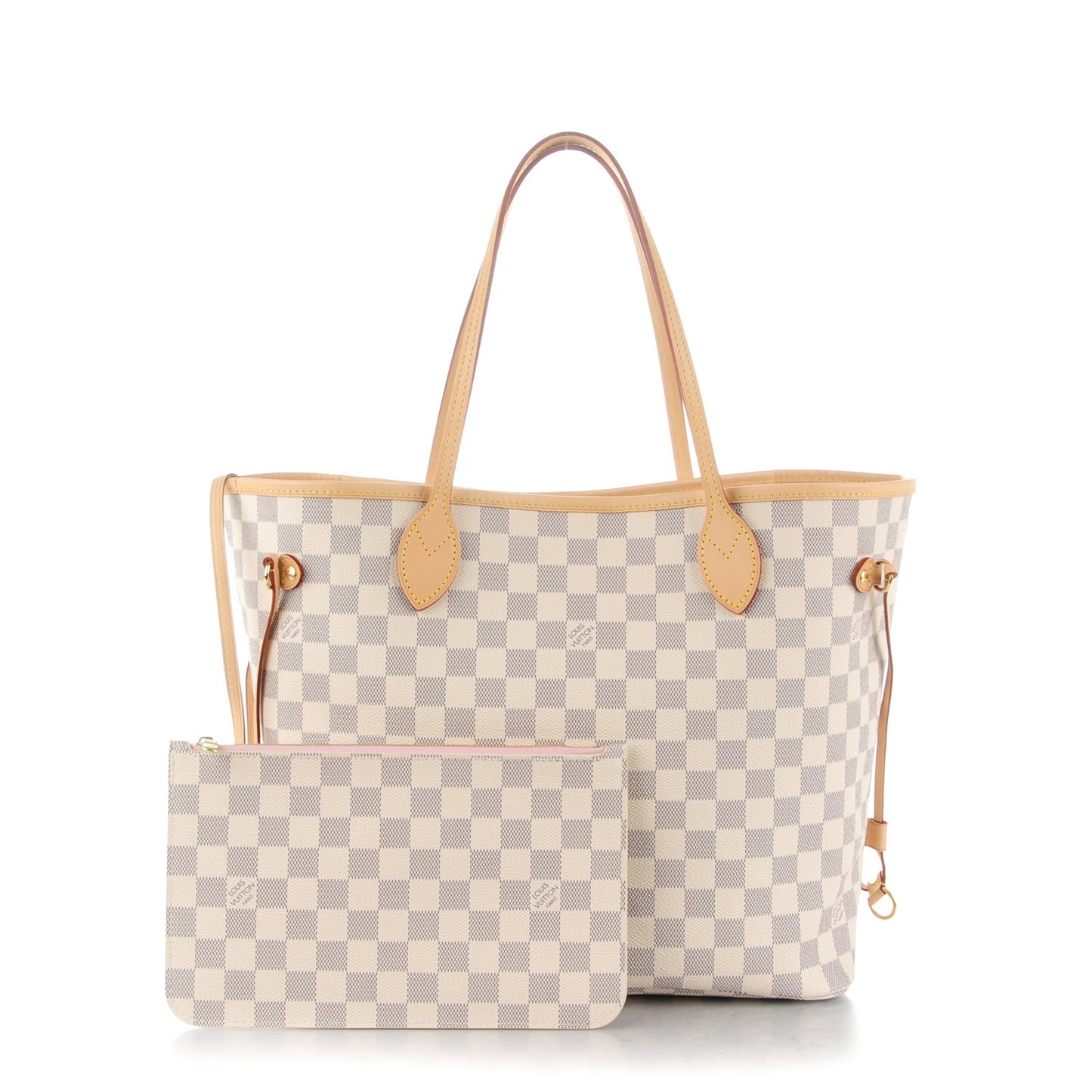 Damier Azur Neo Neverfull MM Rose Ballerine