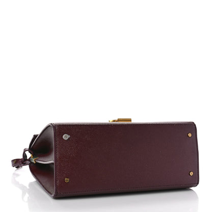 Saint Laurent Grain de Poudre Medium Classic Monogram Cassandra Top Handle Rouge Legion 4 of 8