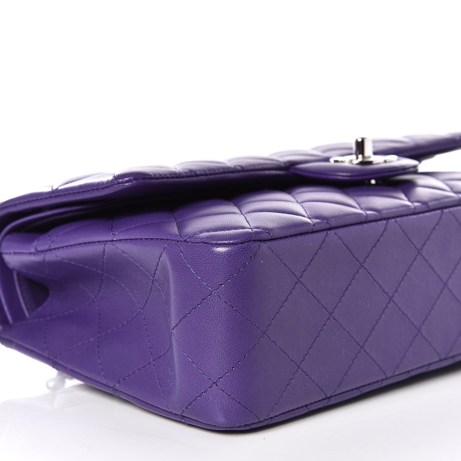 Chanel Lambskin Quilted Medium Double Flap Purple 6 of 13