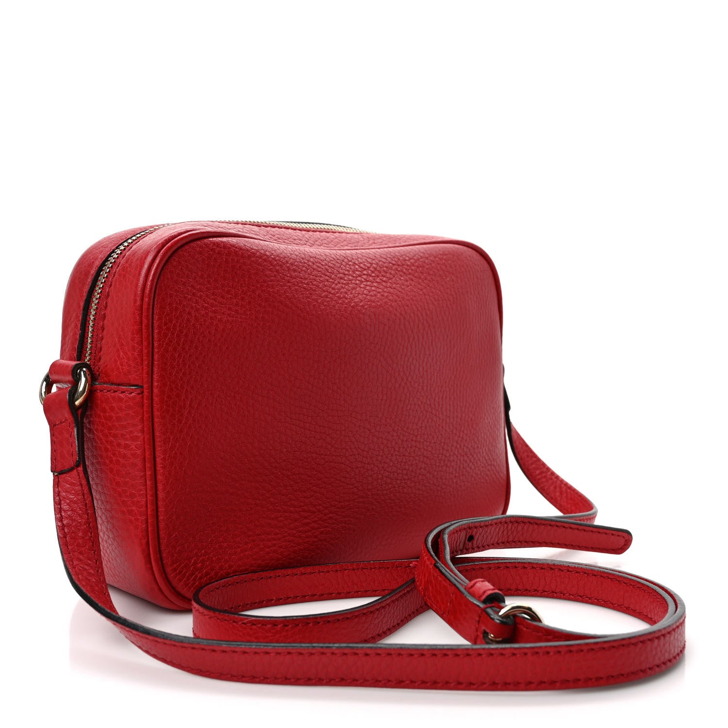 Gucci Pebbled Calfskin Small Soho Disco Bag Tabasco Red 3 of 9
