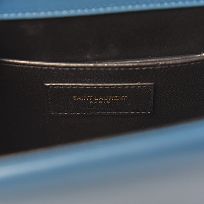 Saint Laurent Smooth Calfskin Monogram Medium Sulpice Shoulder Bag Deep Sea 7 of 10