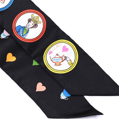 Hermes Silk Tea Time Twilly Black Rouge Multicolor 2 of 4