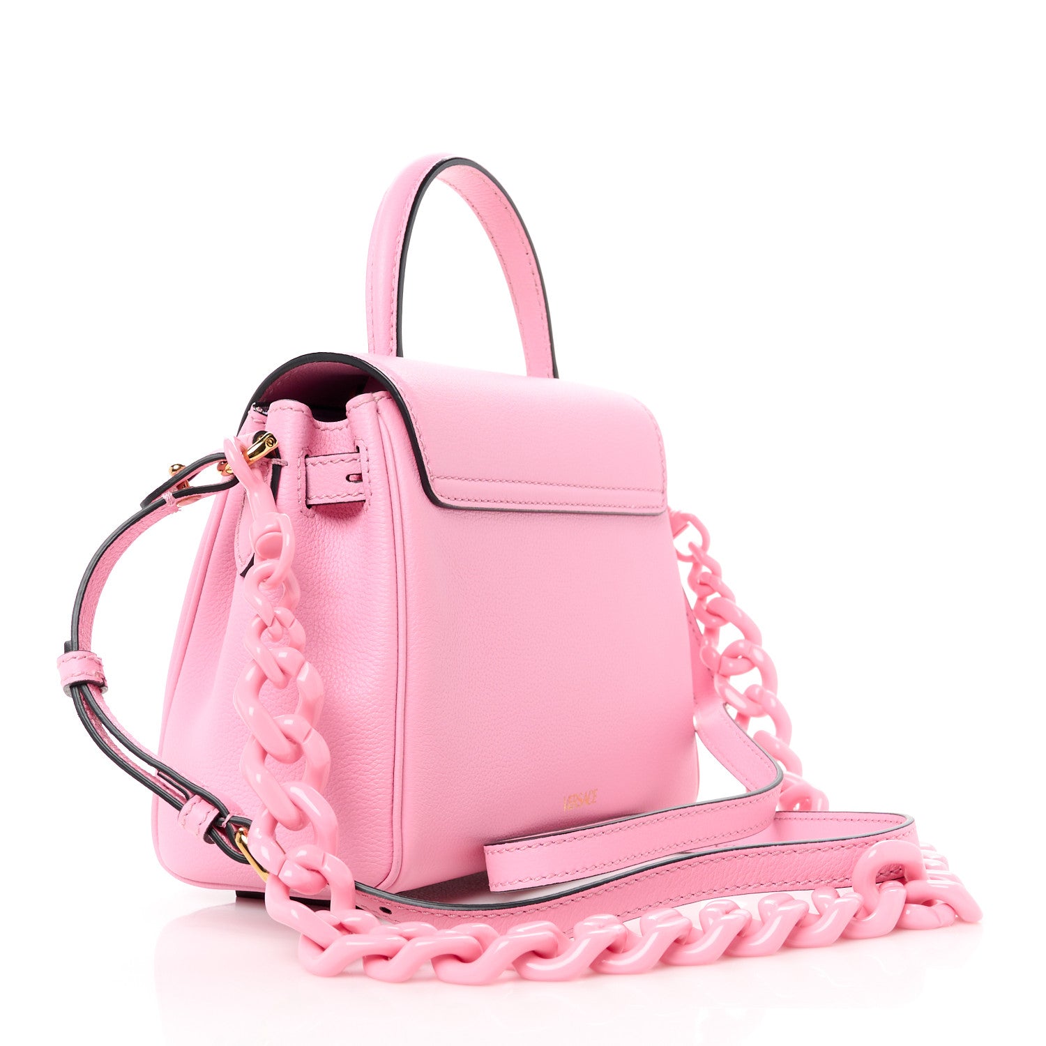 Versace Grained Calfskin Small La Medusa Top Handle Bag Pink 3 of 13