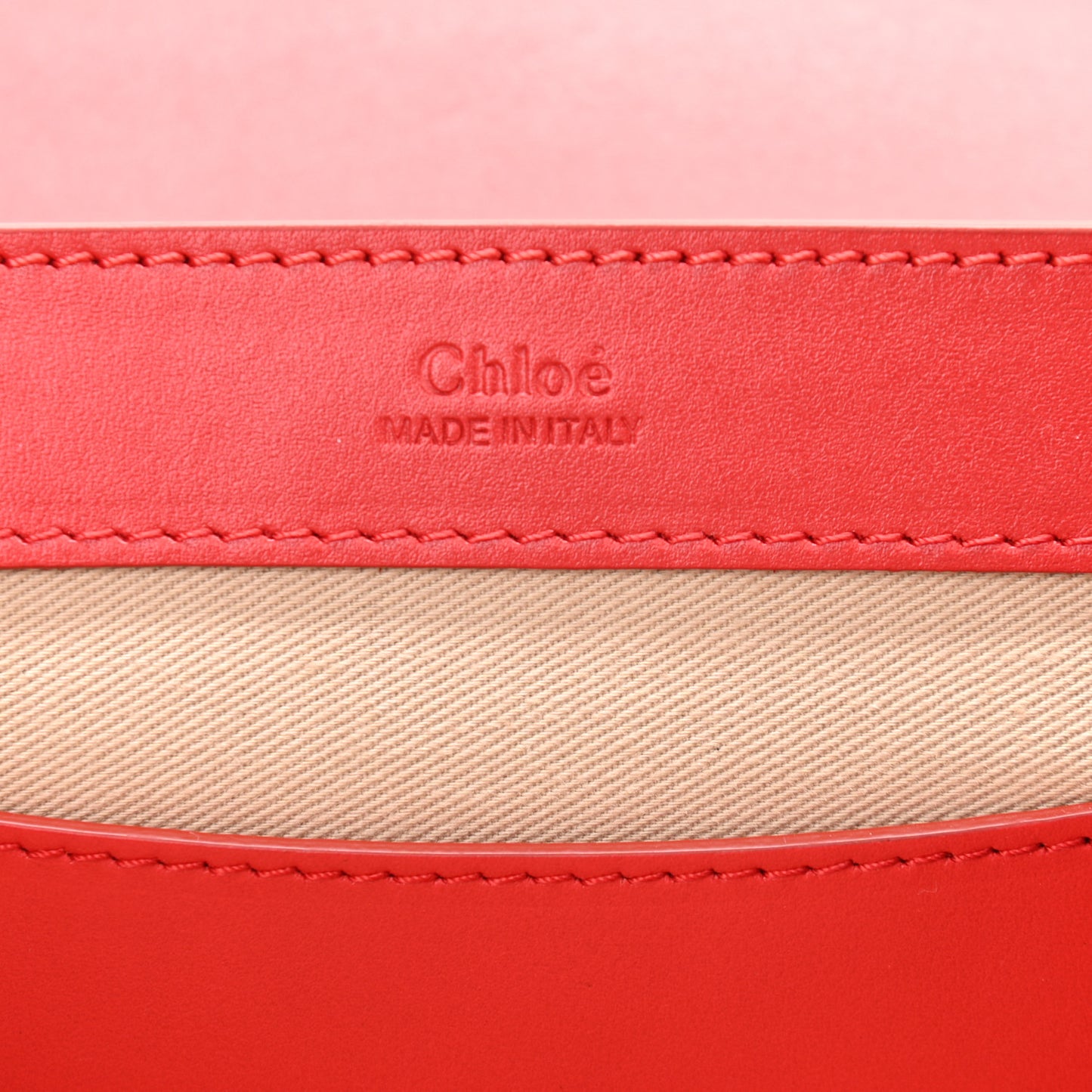 Calfskin Suede C Clutch With Chain Plaid Red