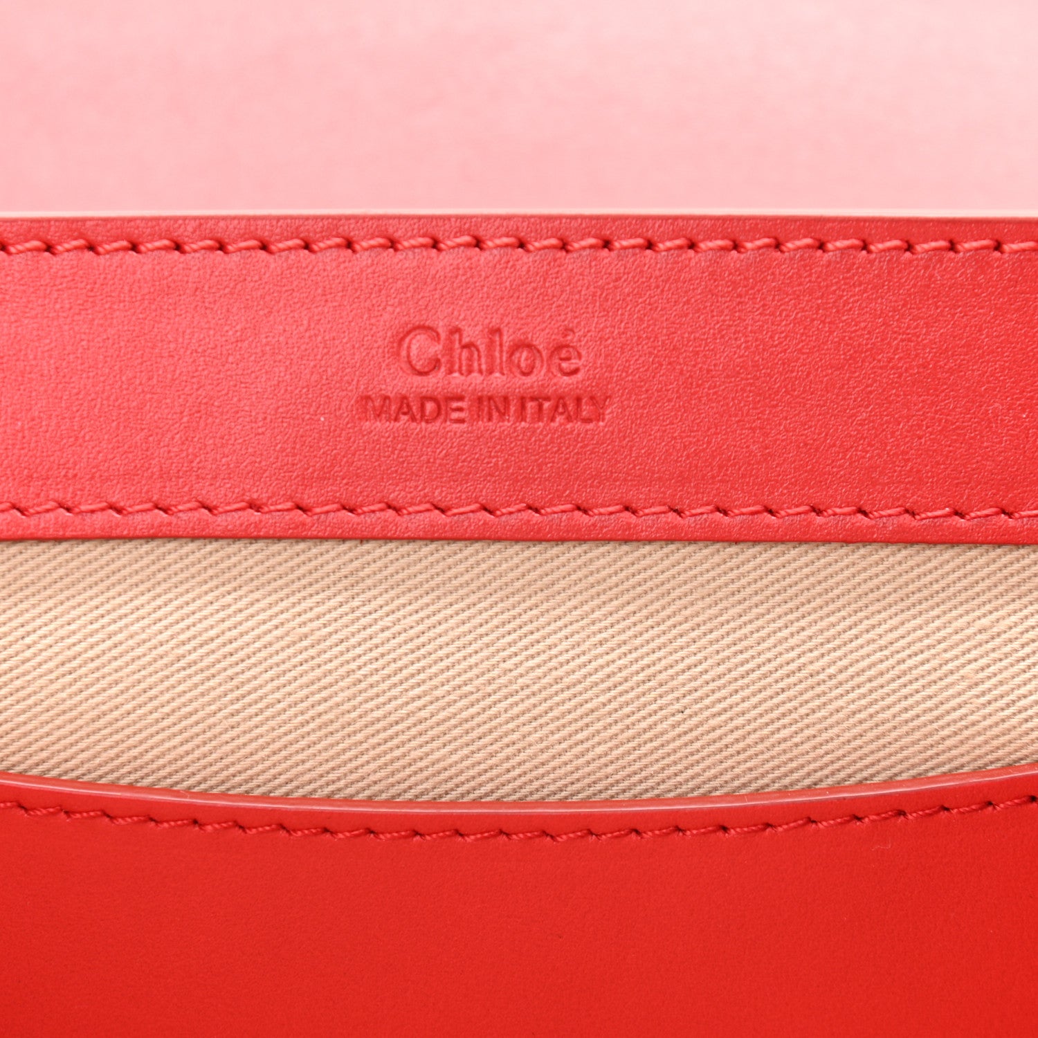 Chloe Calfskin Suede C Clutch With Chain Plaid Red 6 of 10