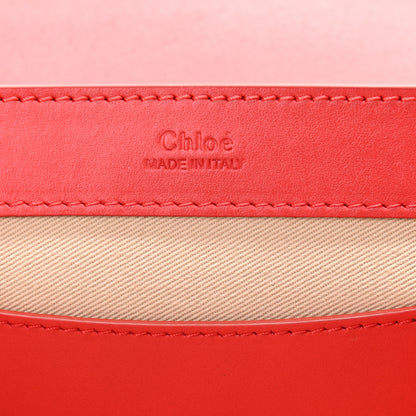 Chloe Calfskin Suede C Clutch With Chain Plaid Red 6 of 10