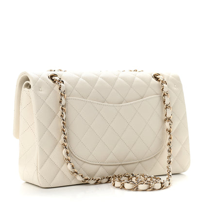 Chanel Caviar Quilted Medium Double Flap White 3 of 11