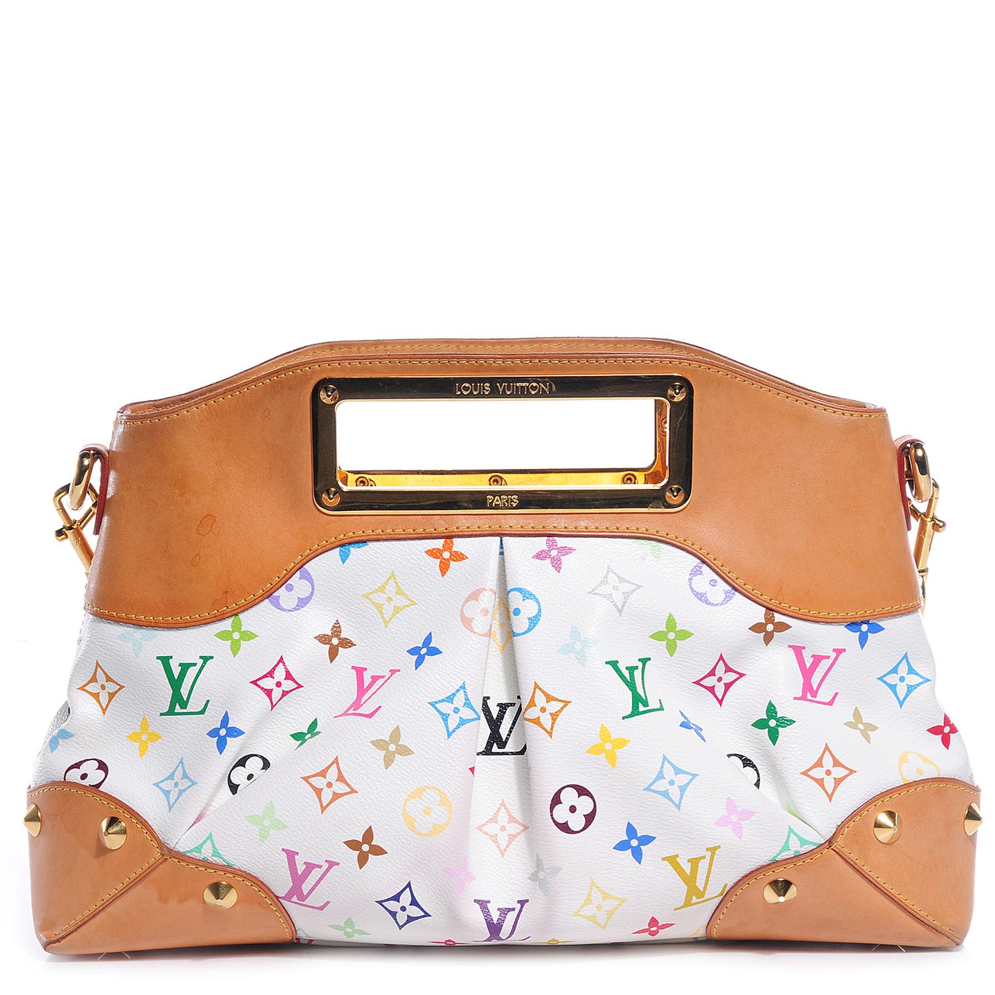 LOUIS VUITTON Monogram Multicolor Judy MM White