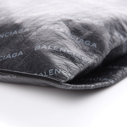 Balenciaga Agneau Arena Allover Logo M Supermarket Shopper Gris Crayon Gris 9 of 9