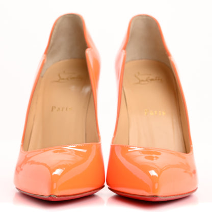 Christian Louboutin Patent Hot Chick 100 Pumps 39 Sunset 3 of 12
