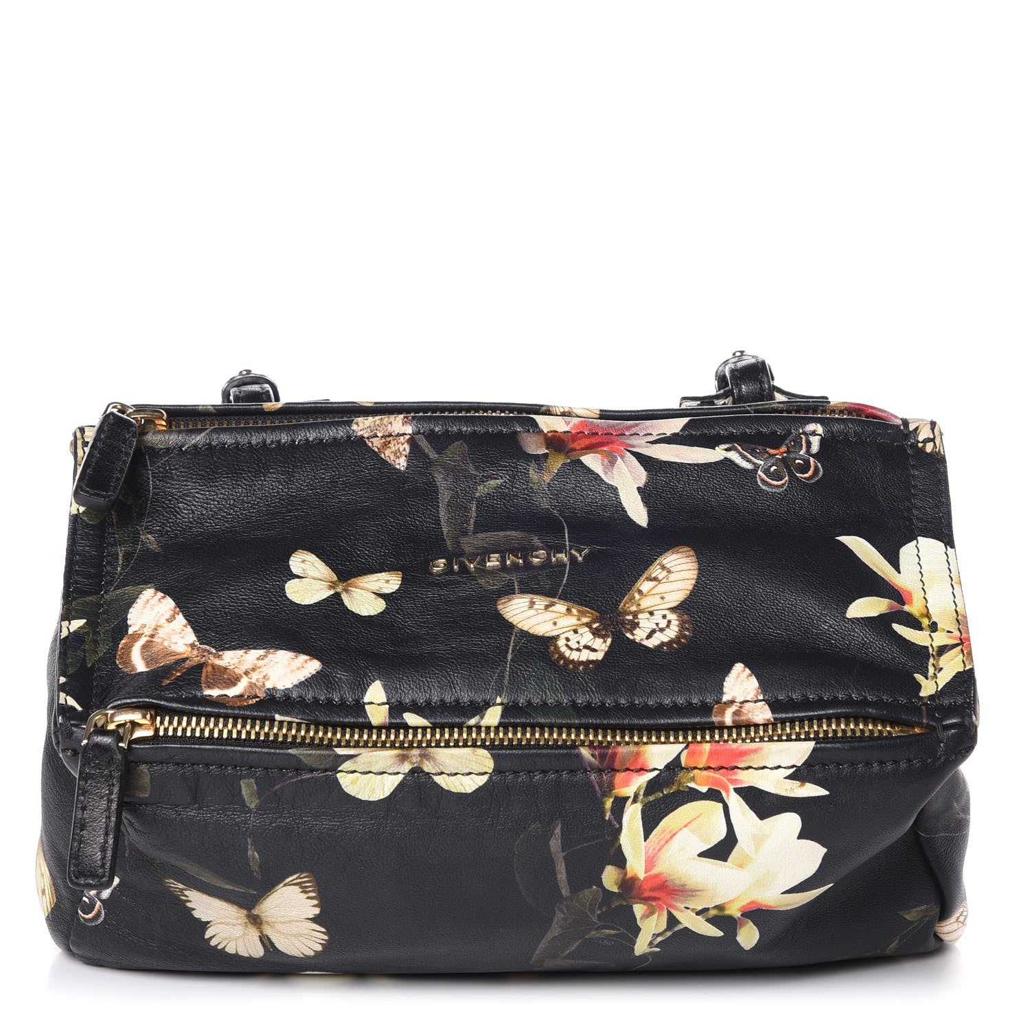 Givenchy Lambskin Magnolia and Moth Print Mini Pandora Black 1 of 7