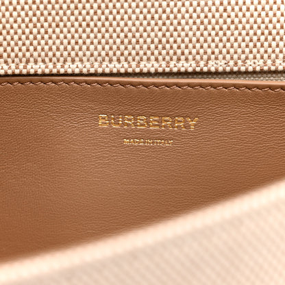 Burberry Lambskin Needle Punch Quilted Check Small Lola Bag Natural 5 of 9