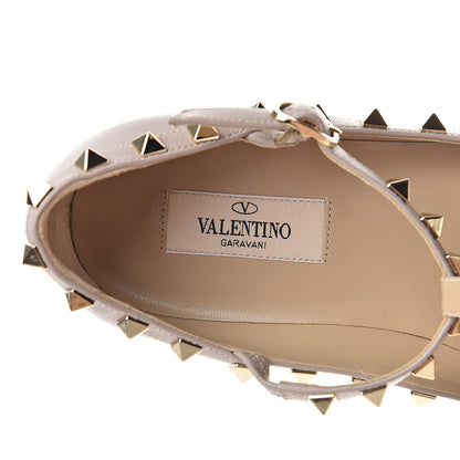 Valentino Garavani Nappa Rockstud Cage Ballerina Flats 37.5 Poudre 7 of 8