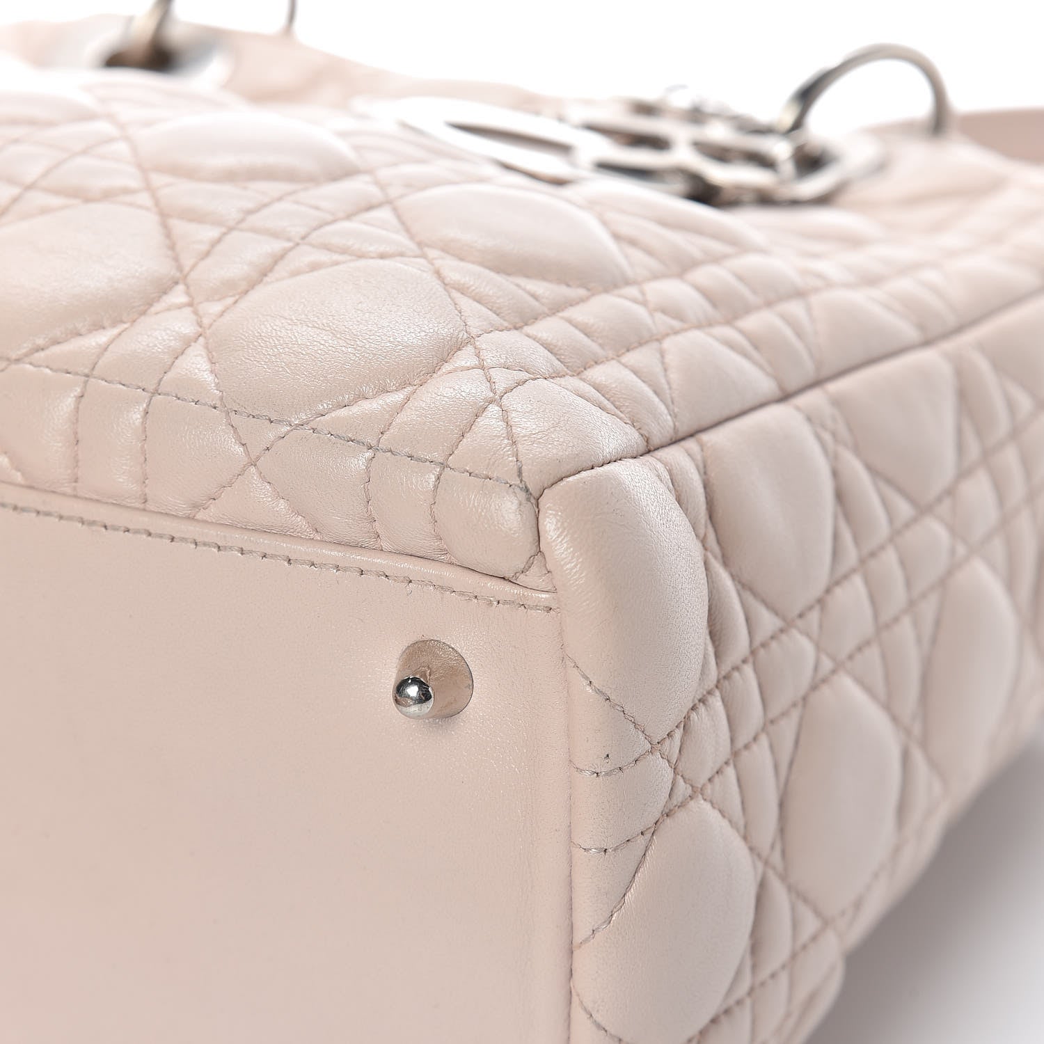 Christian Dior Lambskin Cannage Medium Lady Dior Light Pink 13 of 32
