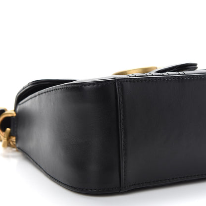 Gucci Calfskin Matelasse Mini GG Marmont Top Handle Shoulder Bag Black 9 of 10
