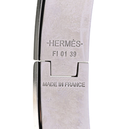 Hermes Matte Enamel Narrow Clic Clac HH Bracelet GM Bleu Mediterranean 4 of 5
