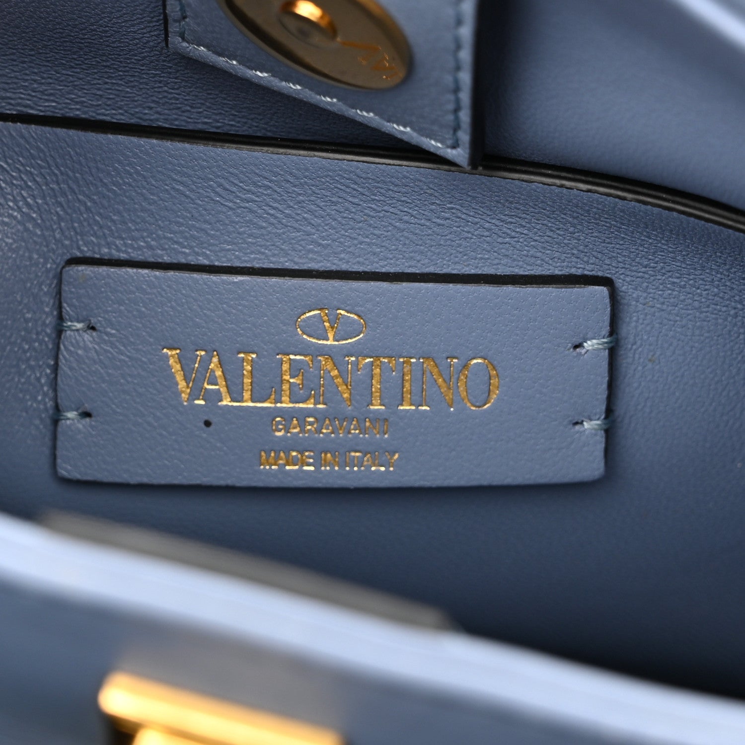 Valentino Garavani Nappa Small Roman Stud The Handle Bag Niagara 6 of 9