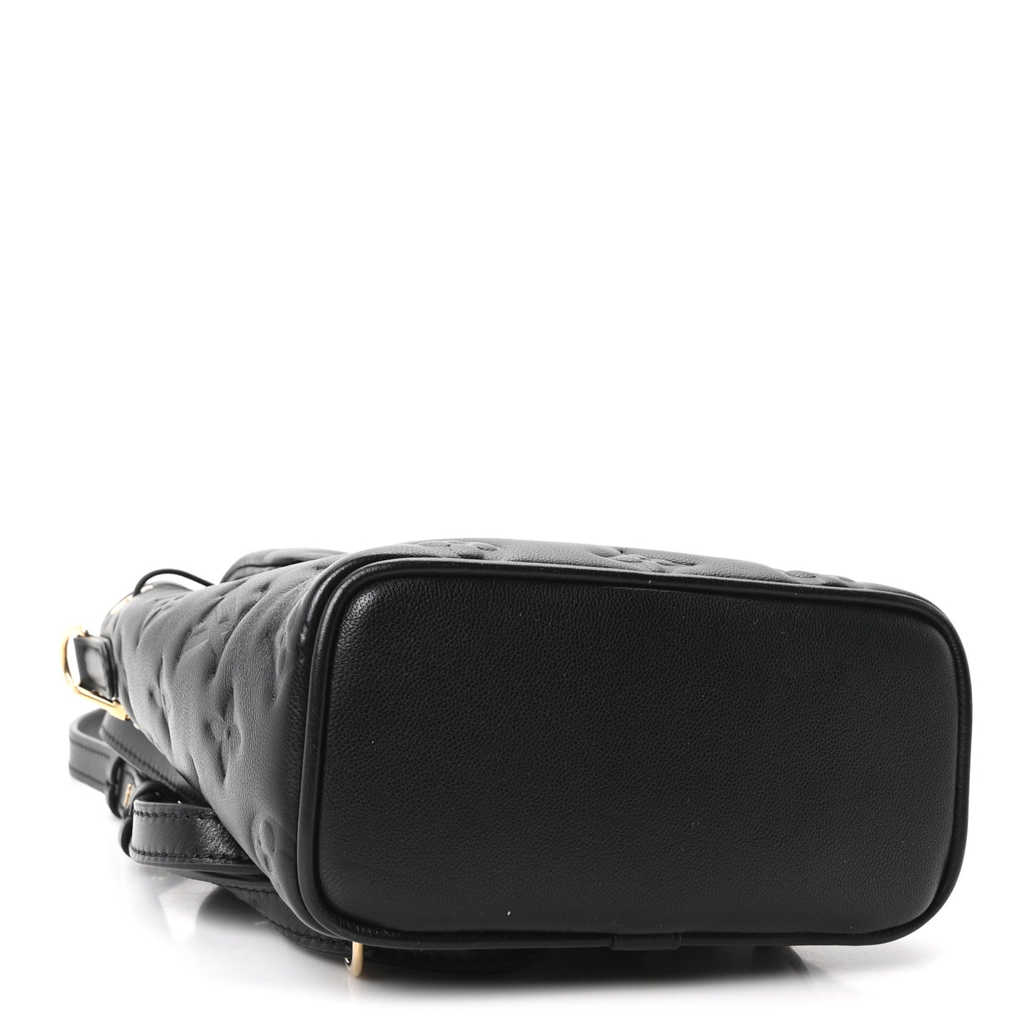 Lambskin Embossed Monogram Coussin Mini Backpack Black