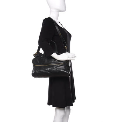 Fendi Goatskin Zip It Satchel Black 2 of 10