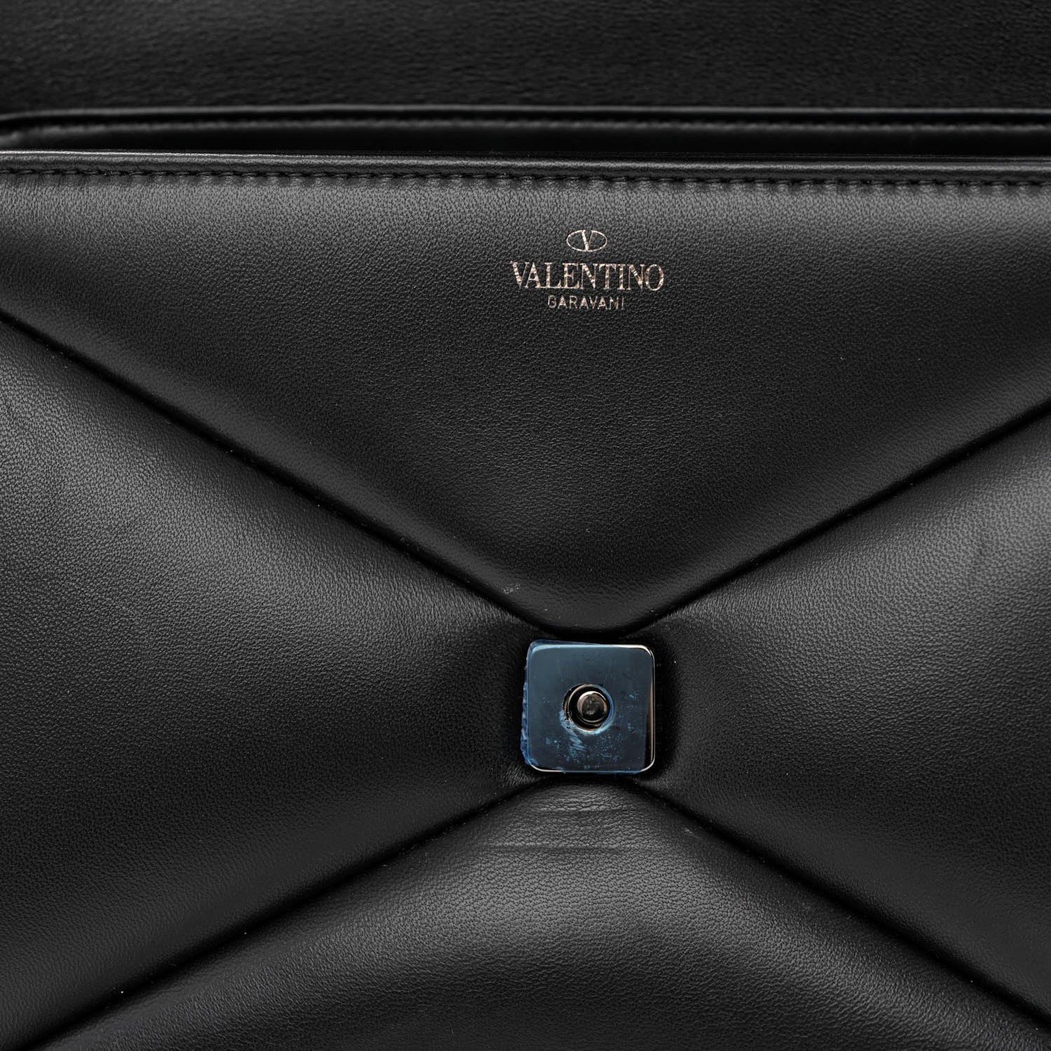 Valentino Garavani Nappa Tonal One Stud Chain Shoulder Bag Black 10 of 10