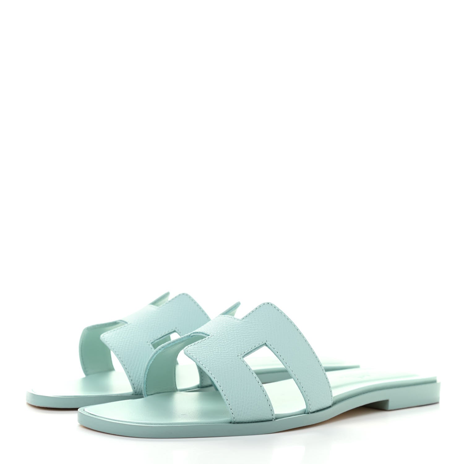 Hermes Epsom Oran Sandals 36 Vert Embrun 3 of 8