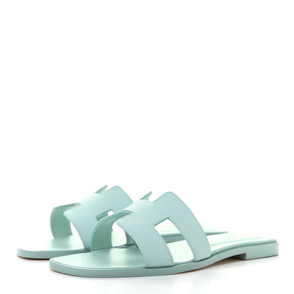 Hermes Epsom Oran Sandals 36 Vert Embrun 3 of 8