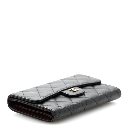 Chanel Caviar Quilted Large Flap Wallet Black 4 of 11