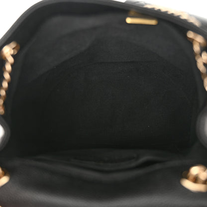 Chanel Shiny Caviar Quilted Medium Duma Pockets Drawstring Backpack Black 5 of 10
