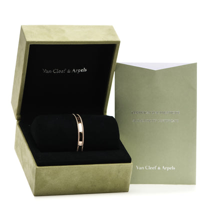 Van Cleef & Arpels 18K Rose Gold Perlee Signature Bangle Bracelet M 4 of 4