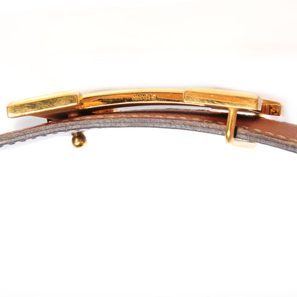 Hermes Courchevel Box Reversible Polished Constance 32mm H Belt 68 Gold Noir 5 of 7