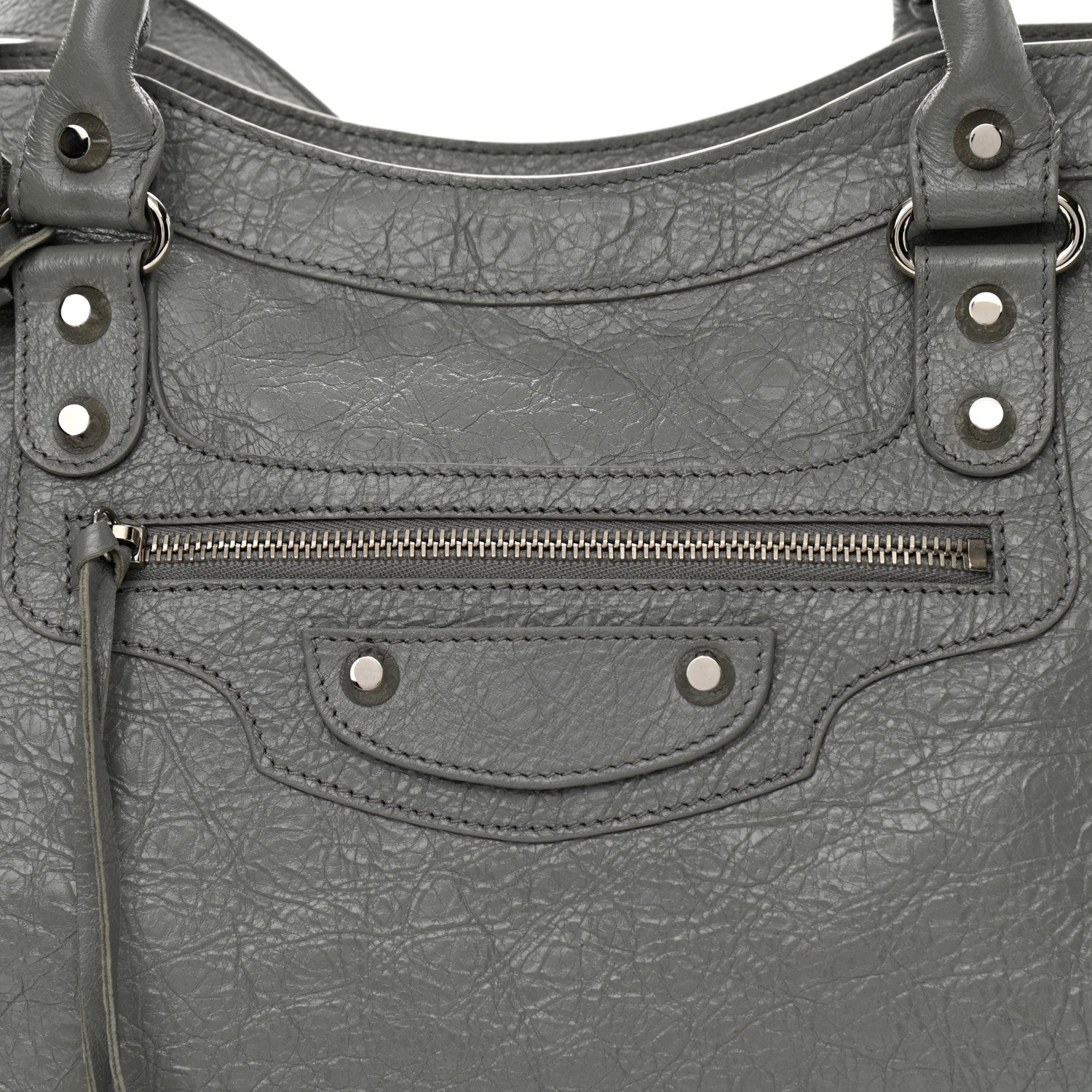 Balenciaga Agneau Classic Silver Hardware City Gris Haussmannien 7 of 9