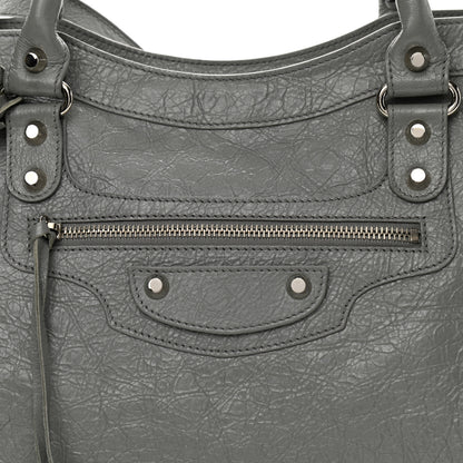 Balenciaga Agneau Classic Silver Hardware City Gris Haussmannien 7 of 9