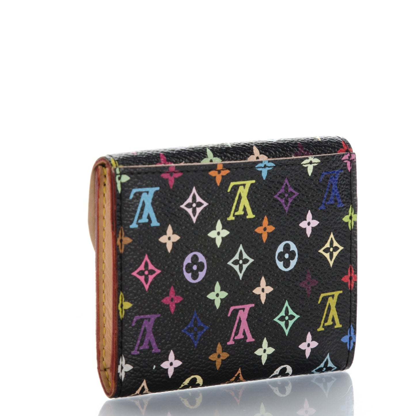 Monogram Multicolor Business Card Holder Black